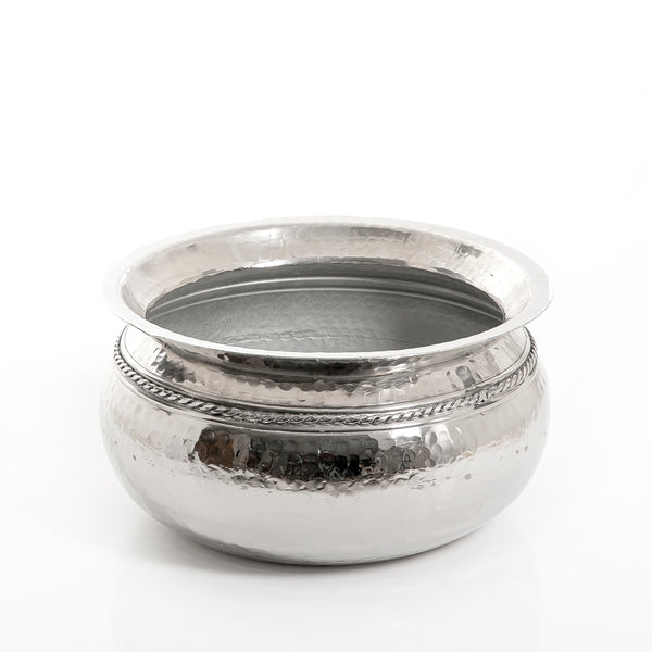 ماعون دائري معدن -فضي