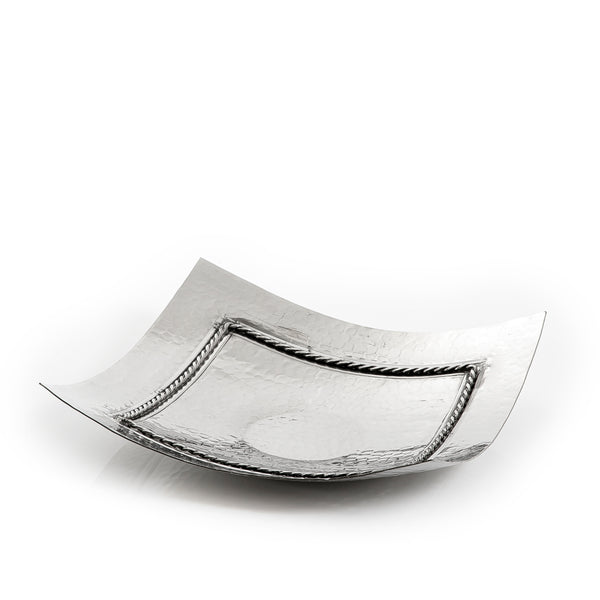 صينية مربعة معدن -فضي