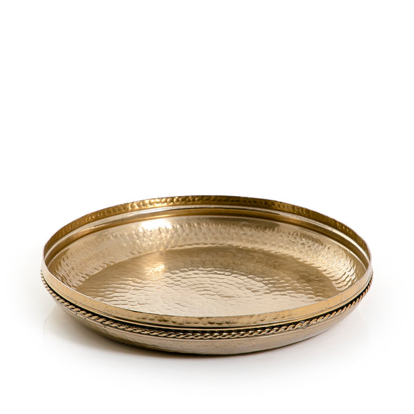 Gold Round Metal Plate