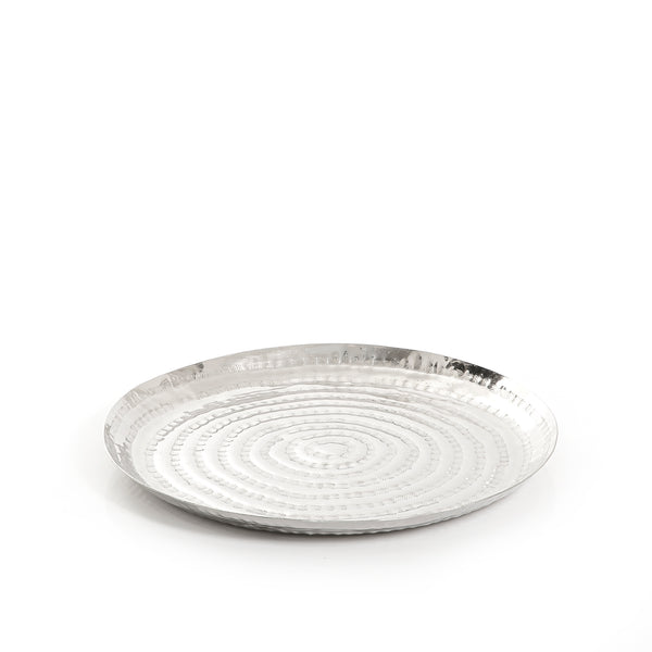 صينية دائرية معدن - فضي