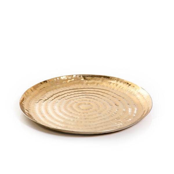 Gold Round Metal Tray