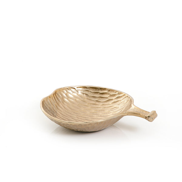 Gold  Metal Bowl With Handle