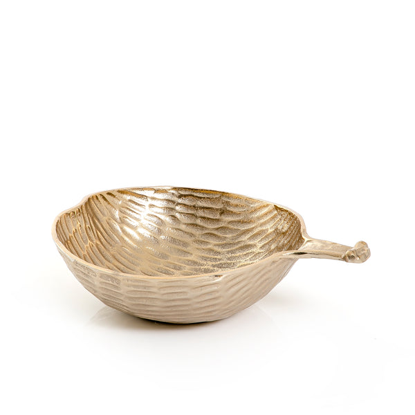 Gold  Metal Bowl With Handle