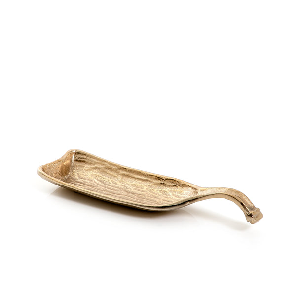 Gold  Metal Plate With Handle