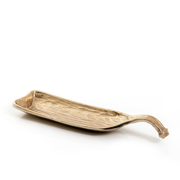 Gold  Metal Plate With Handle