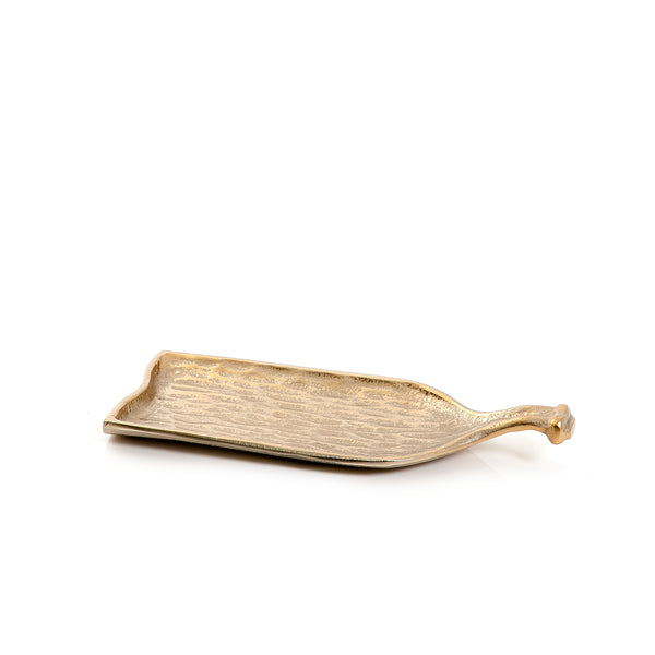 Gold  Metal Plate With Handle