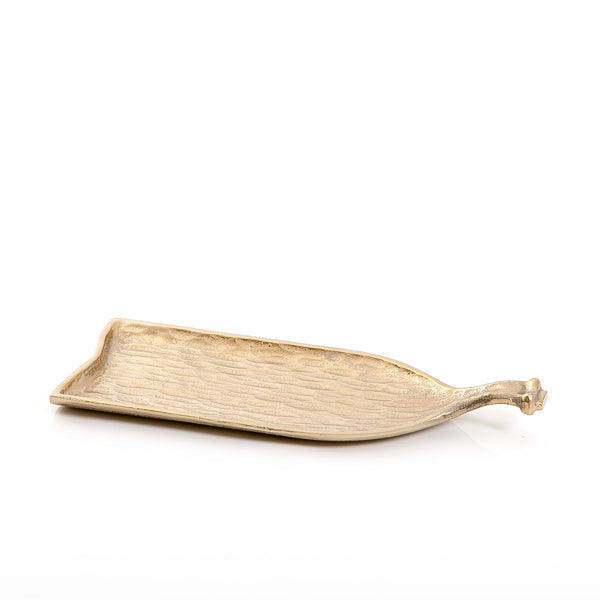 Gold  Metal Plate With Handle