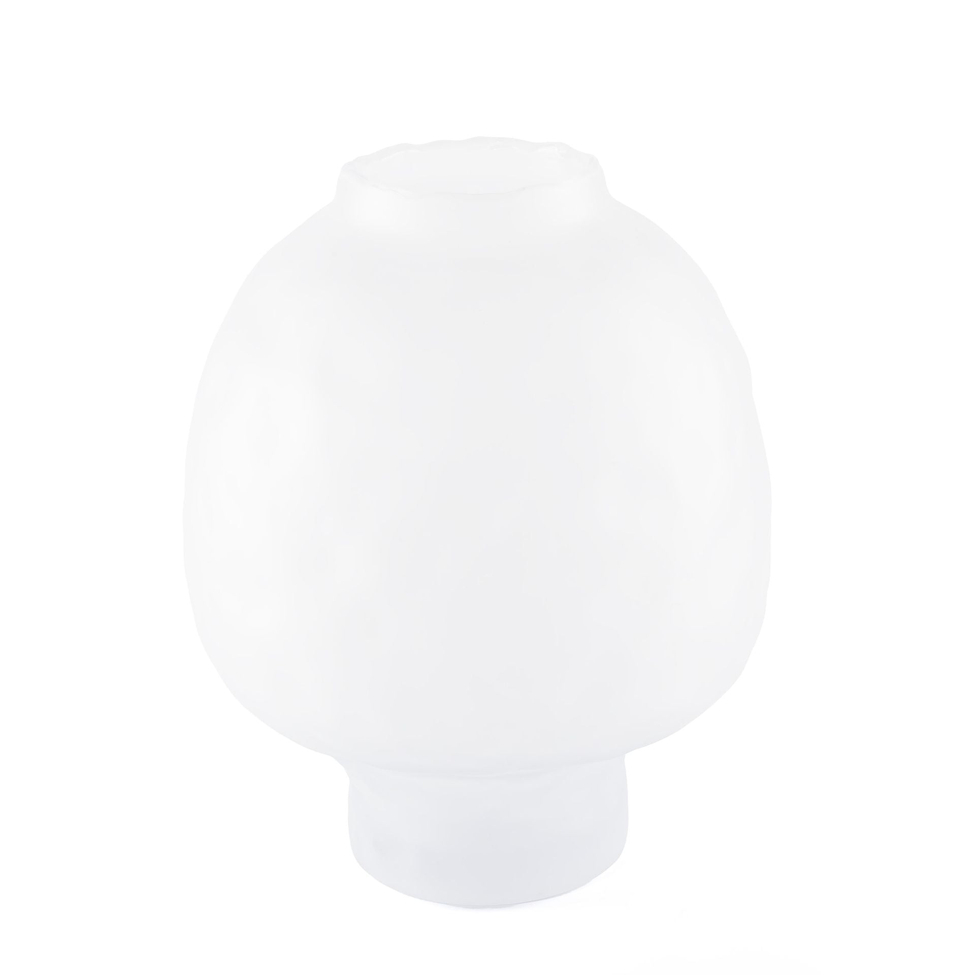 Elegant white glass vase - large