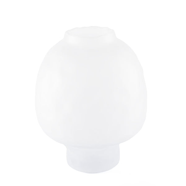 Elegant white glass vase - large