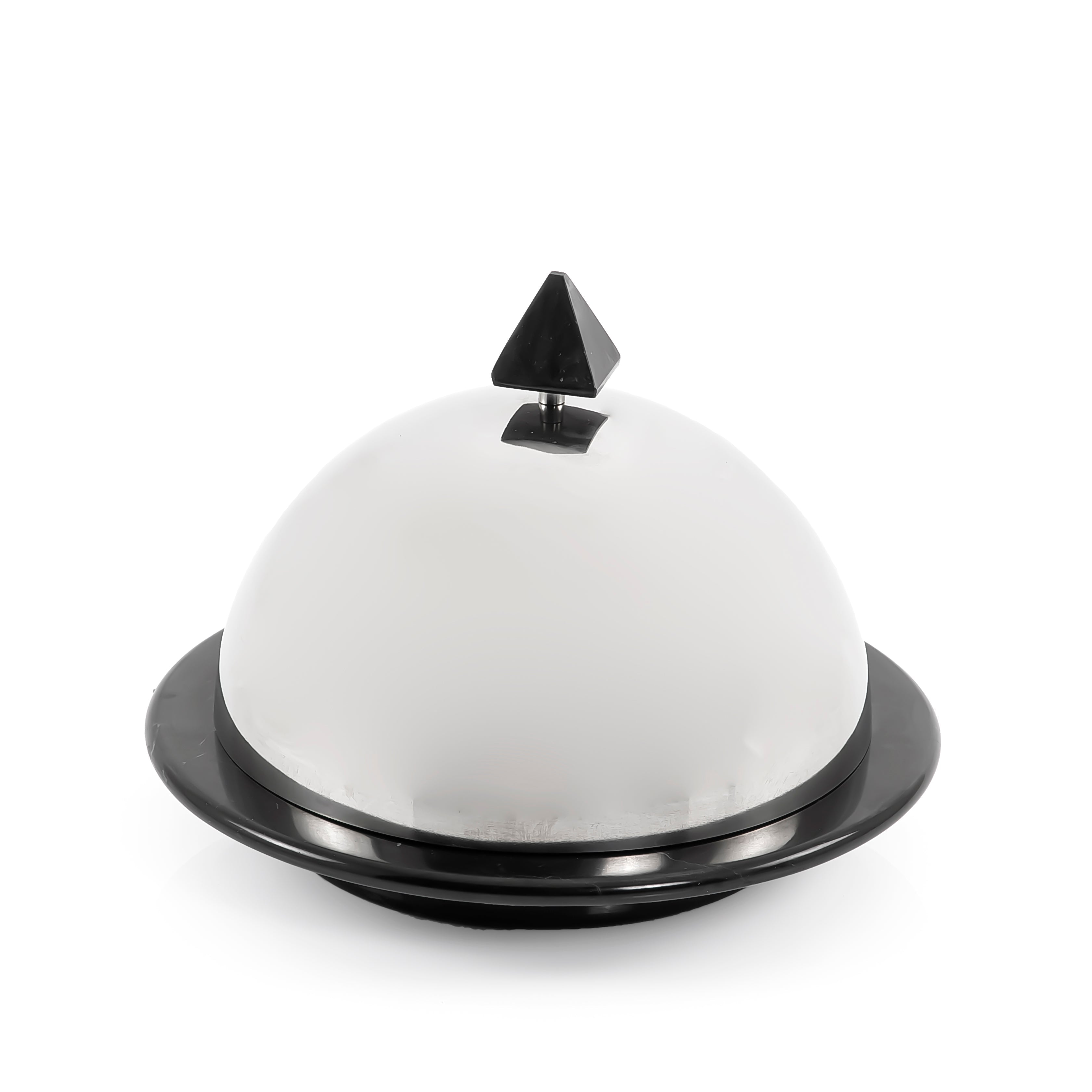 Marble Dish with Metal Lid - Large