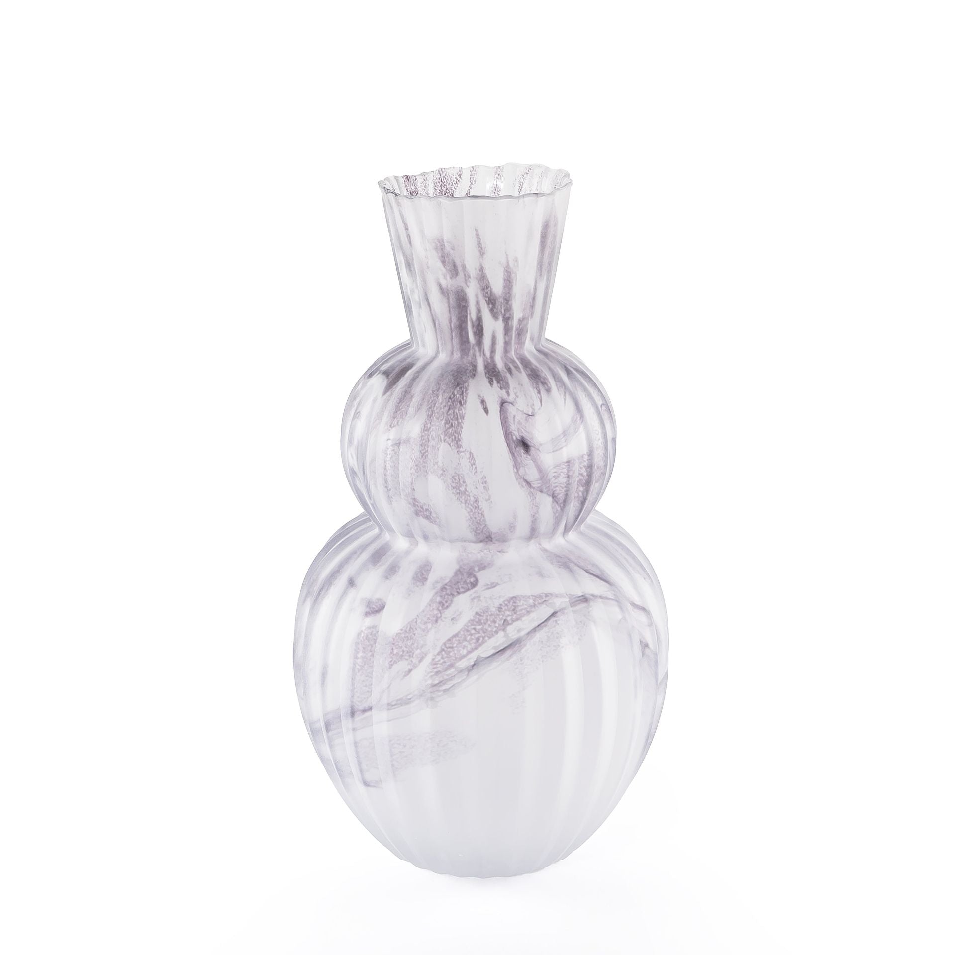 Elegant light purple glass vase