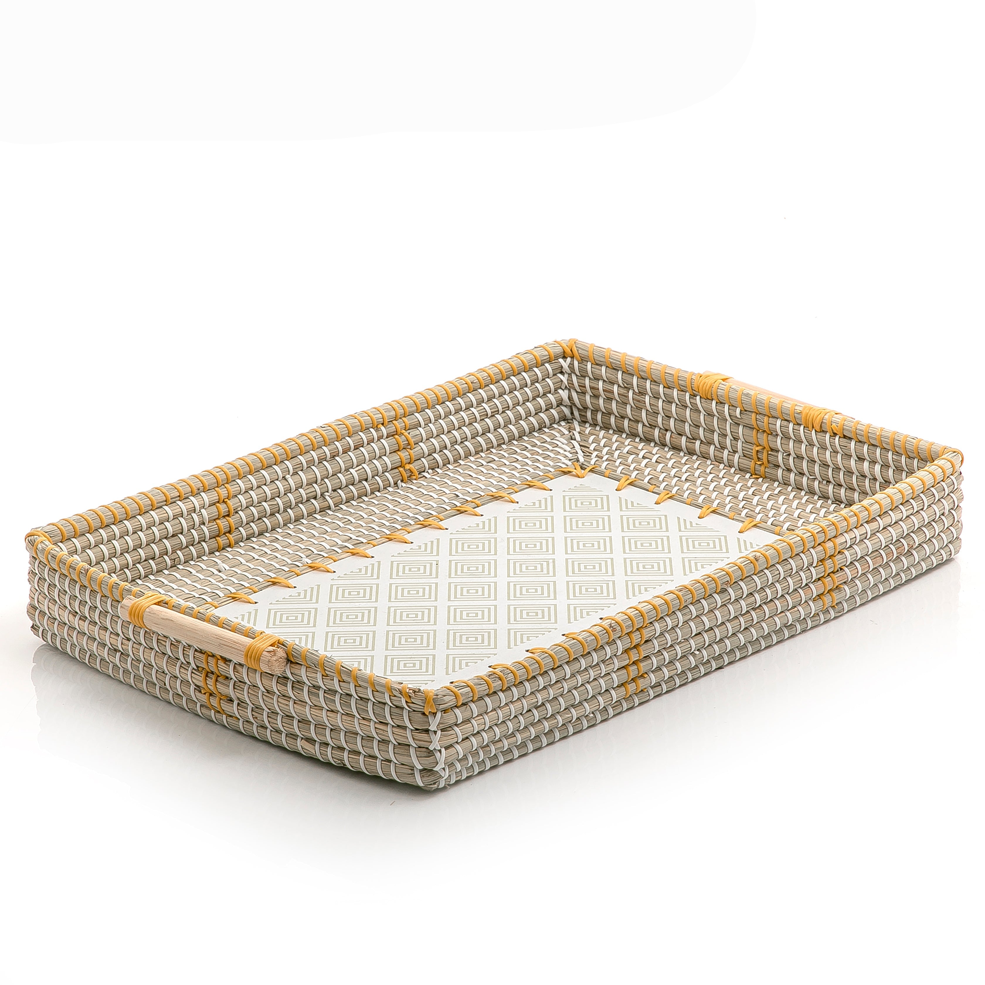 Seagrass And Rattan Tray