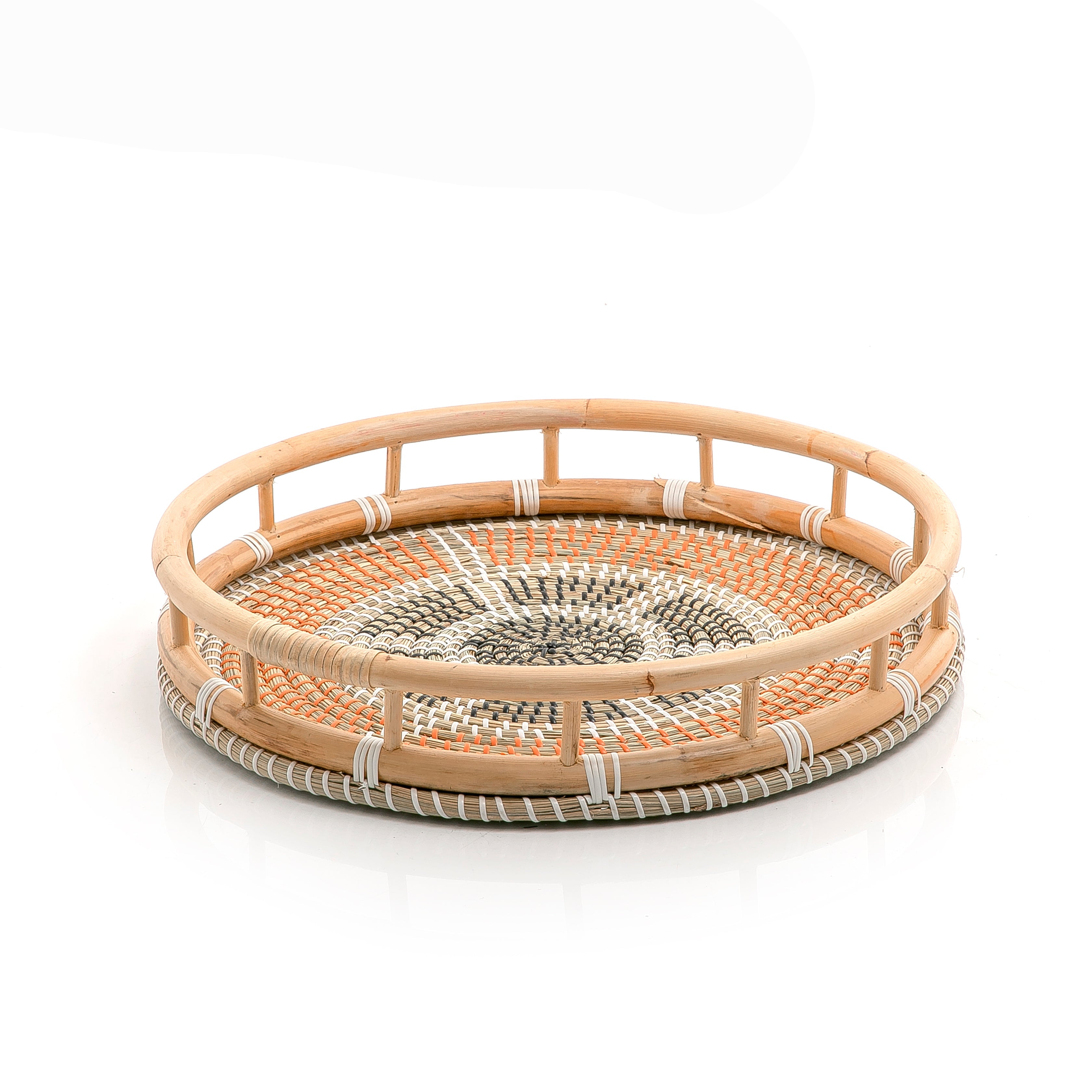Seagrass And Rattan Tray