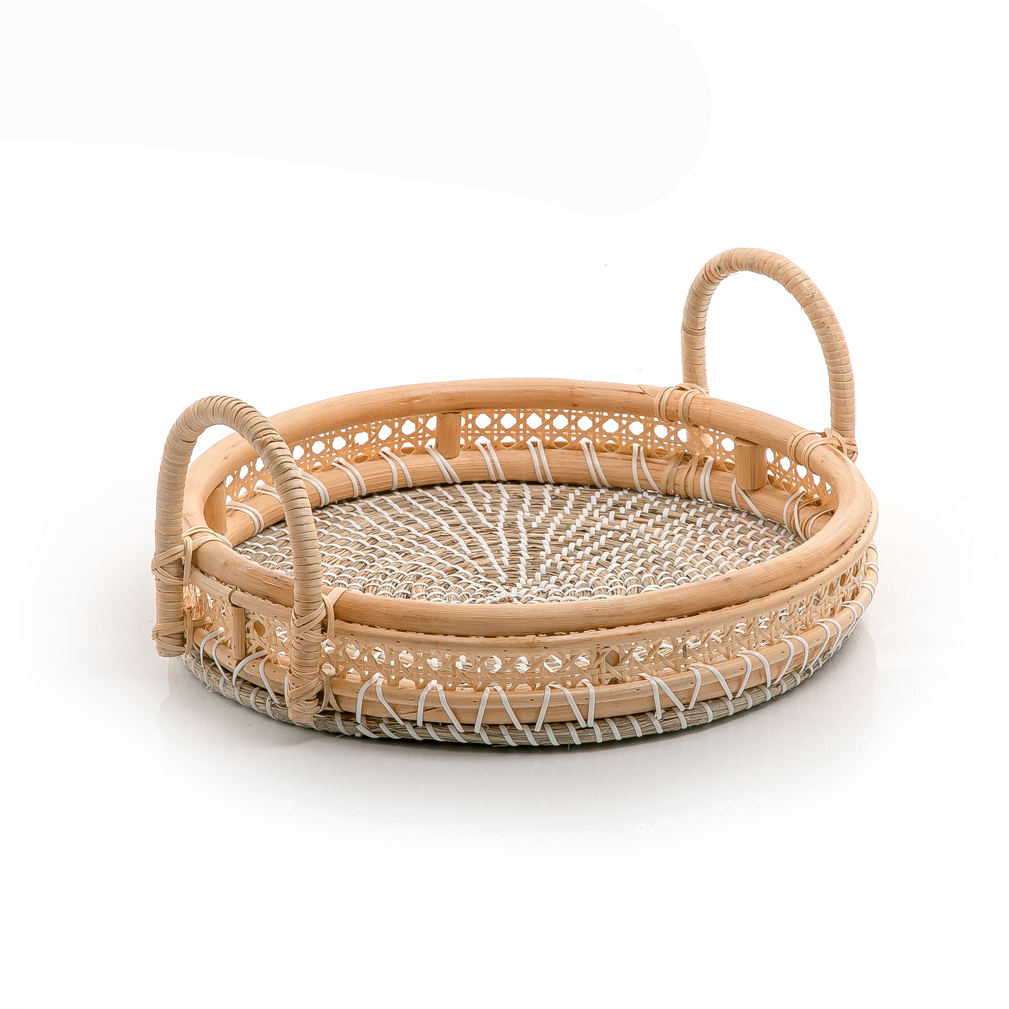 Seagrass And Rattan Tray