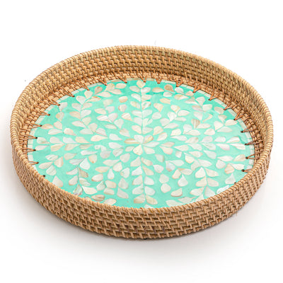 صينية دائرية من الصدف