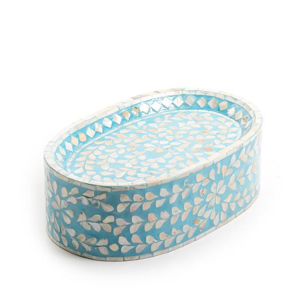 Light Blue Oval Vietnamese Mop Stand