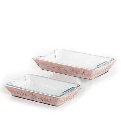 Set Of Mother Of Pearl Plate With Glass