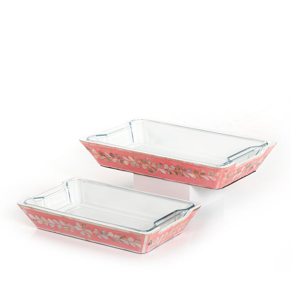 Set Of Mother Of Pearl Plate With Glass