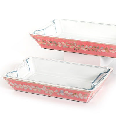 Set Of Mother Of Pearl Plate With Glass