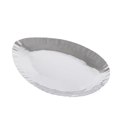 Elegant silver metal serving Plate