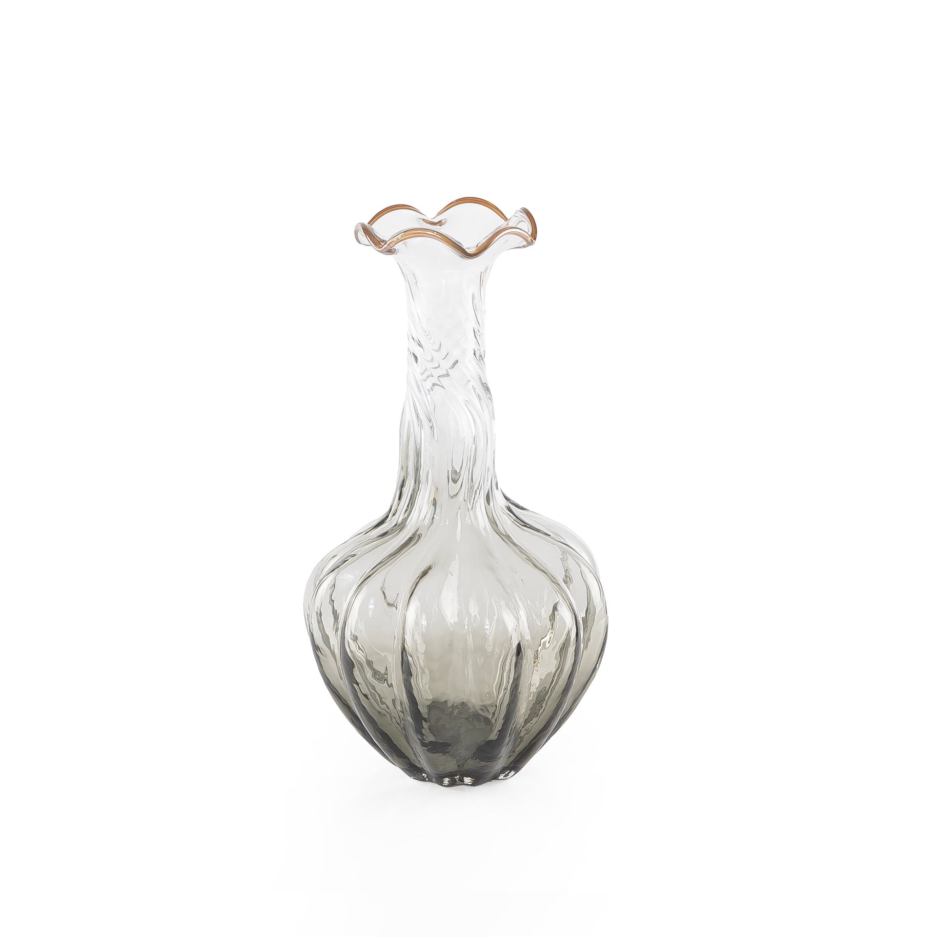 Light grey glass vase