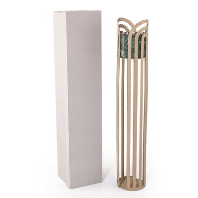 Dust Metal Mabkhar with green Marble Base in Gift Box