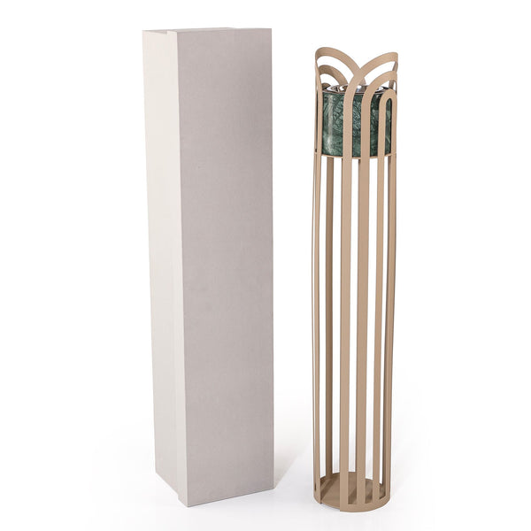 مبخر معدني داست بقاعدة رخامية خضراء مع بوكس هدايا
