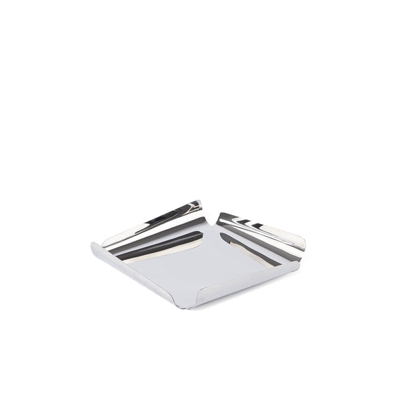 Elegant silver metal serving tray - Small