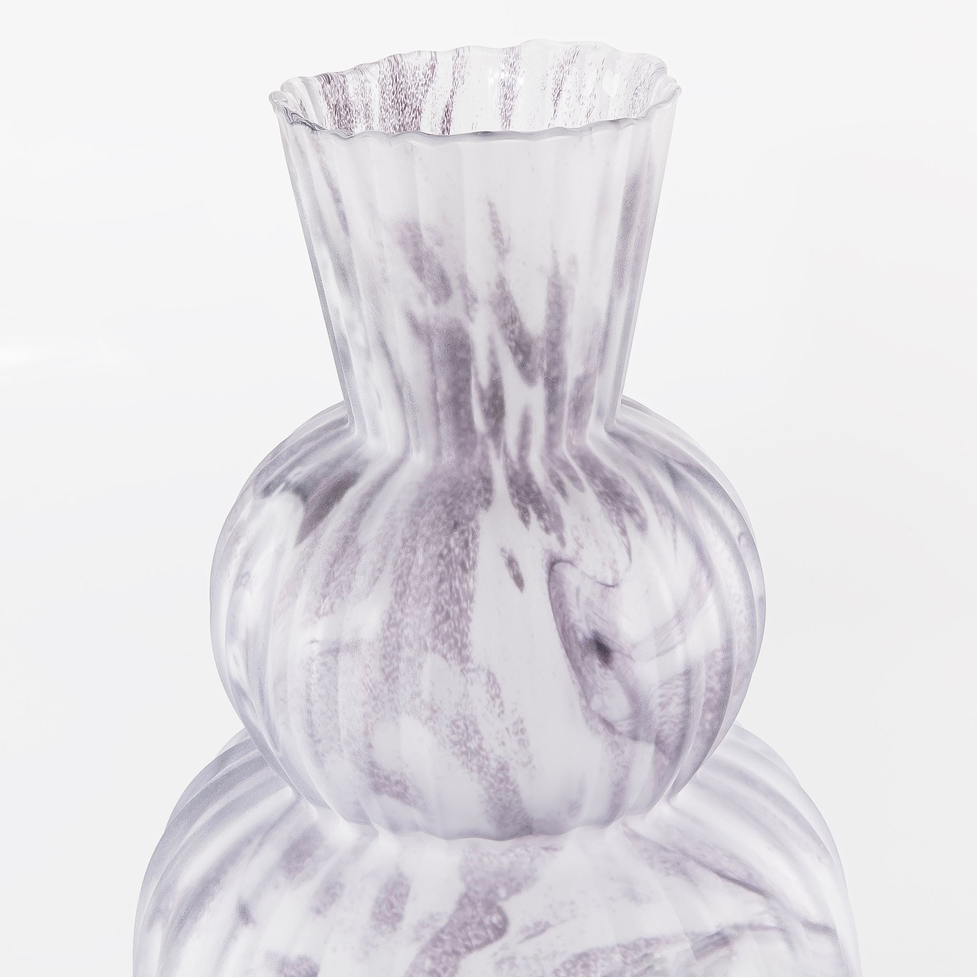 Elegant light purple glass vase