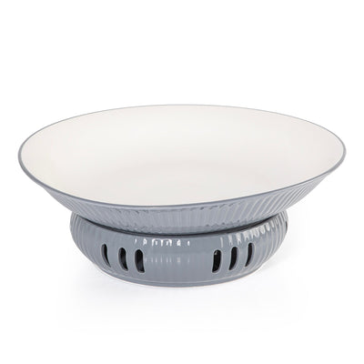 طبق سيراميك أنيق مع قاعدة موقد عملية