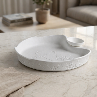 Matt White Ceramic Serving Bowl