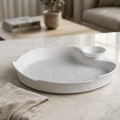 Matt White Ceramic Serving Bowl