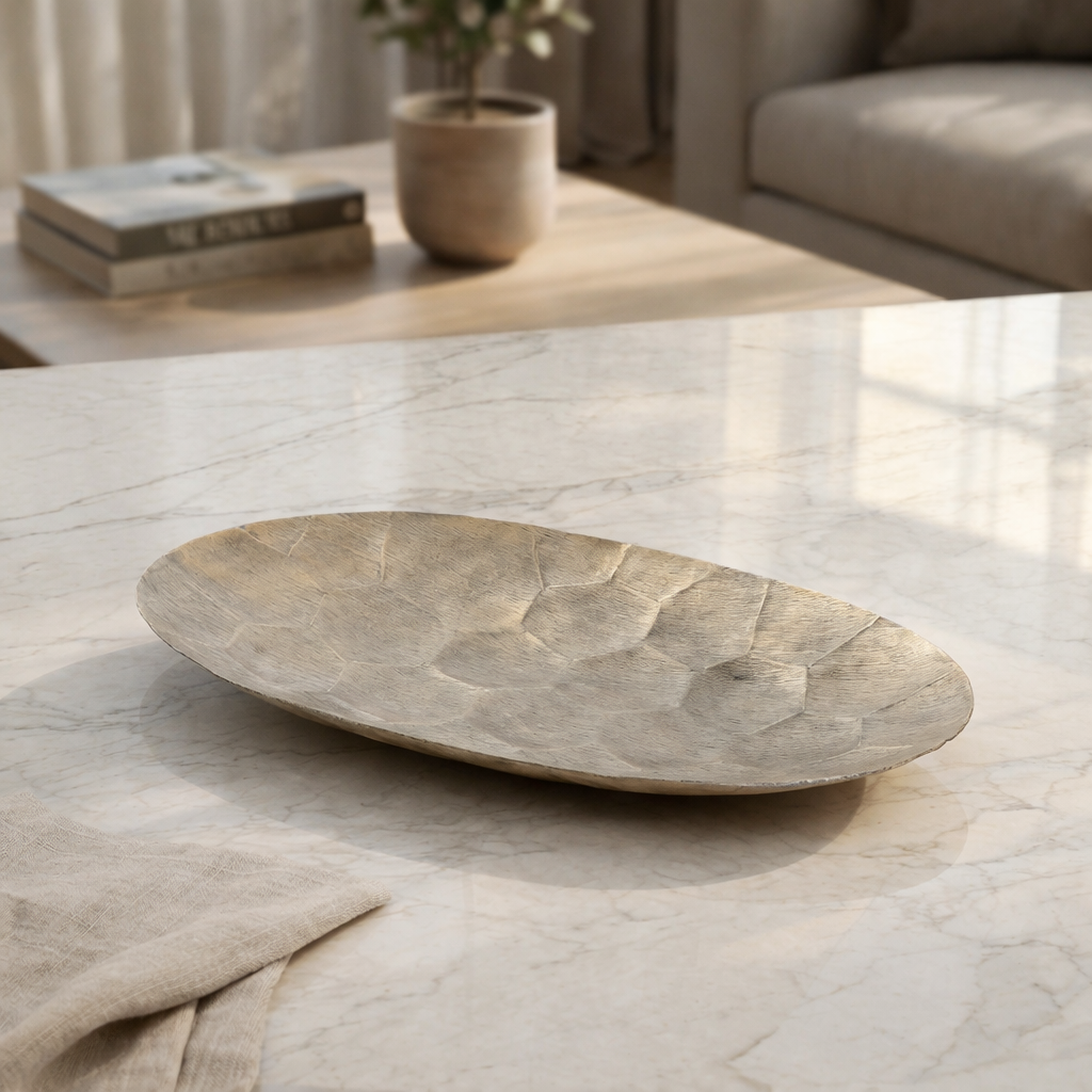 Gold Oval Metal Plate