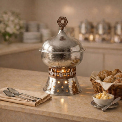 4 Liter Luxury Nickel-Plated Chafing Dish