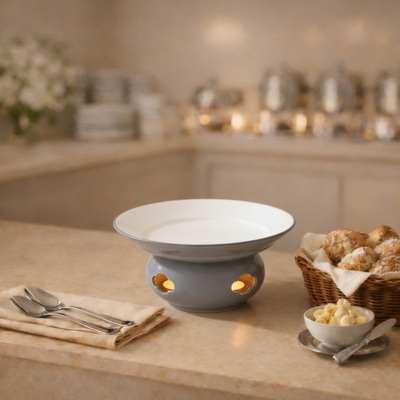 CERAMIC PLATE WITH STOVE STAND