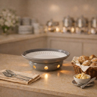 CERAMIC PLATE WITH STOVE STAND