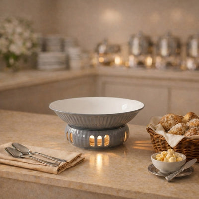 CERAMIC PLATE WITH STOVE STAND