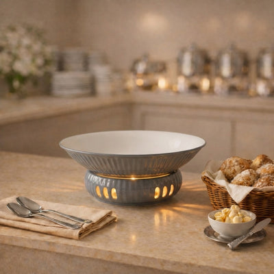 CERAMIC PLATE WITH STOVE STAND