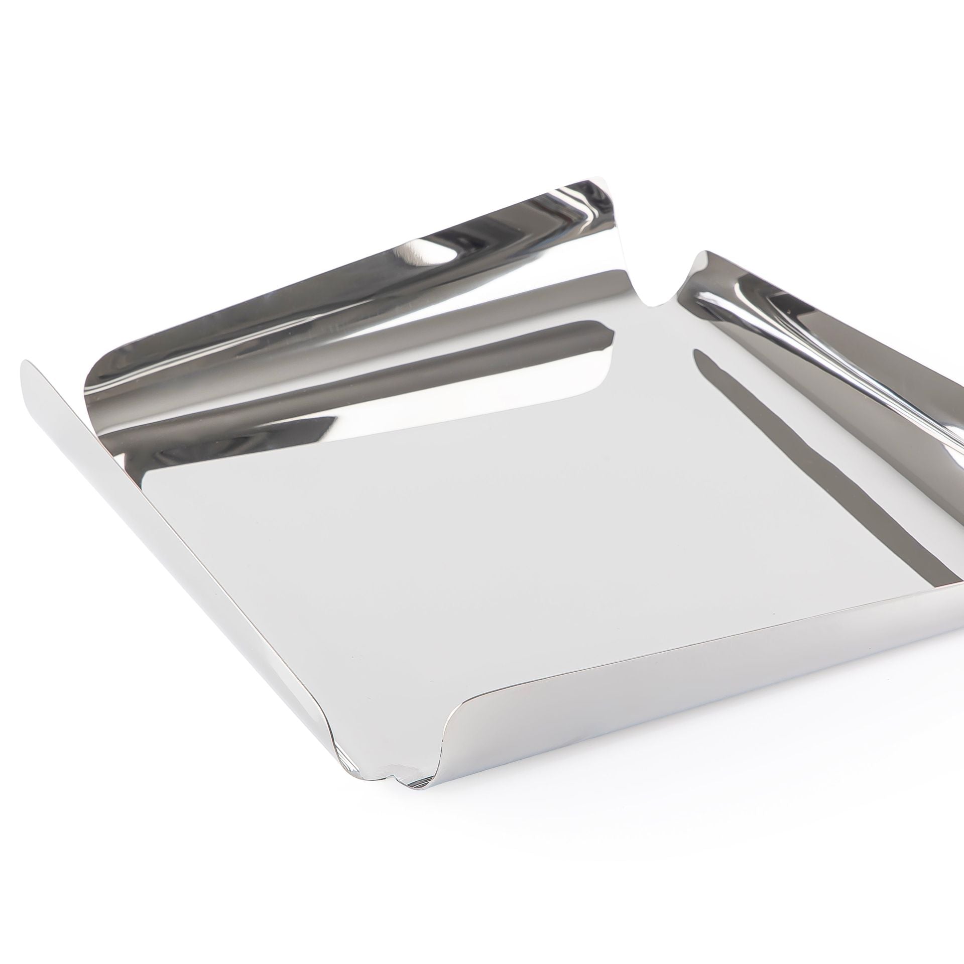 صينية تقديم معدنية أنيقة بلمسة فضية - وسط