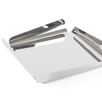 صينية تقديم معدنية أنيقة بلمسة فضية - وسط