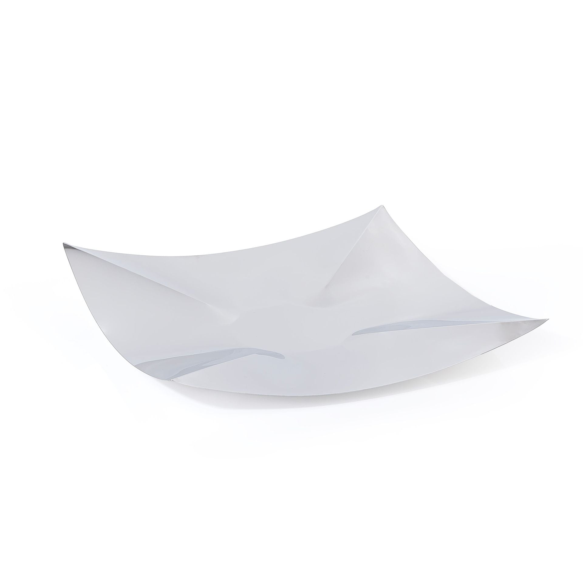 صينية تقديم معدنية أنيقة بلمسة فضية - كبير