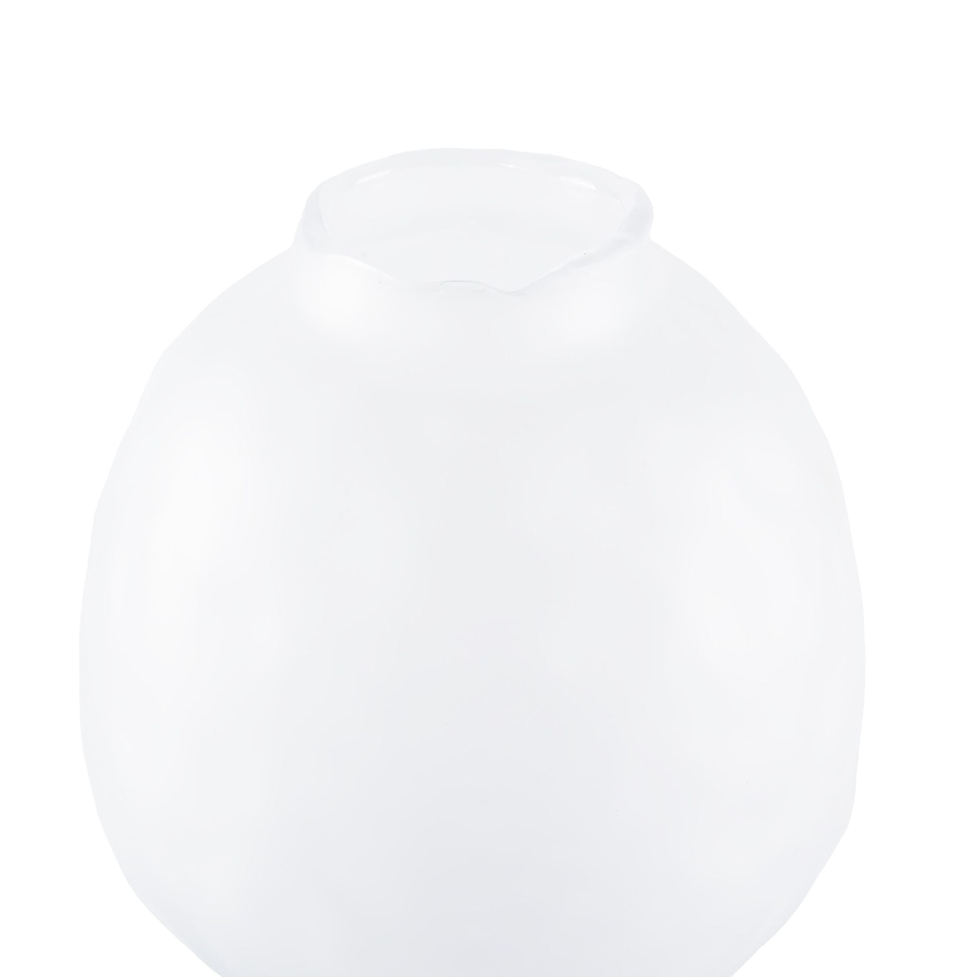 Elegant white glass vase - small