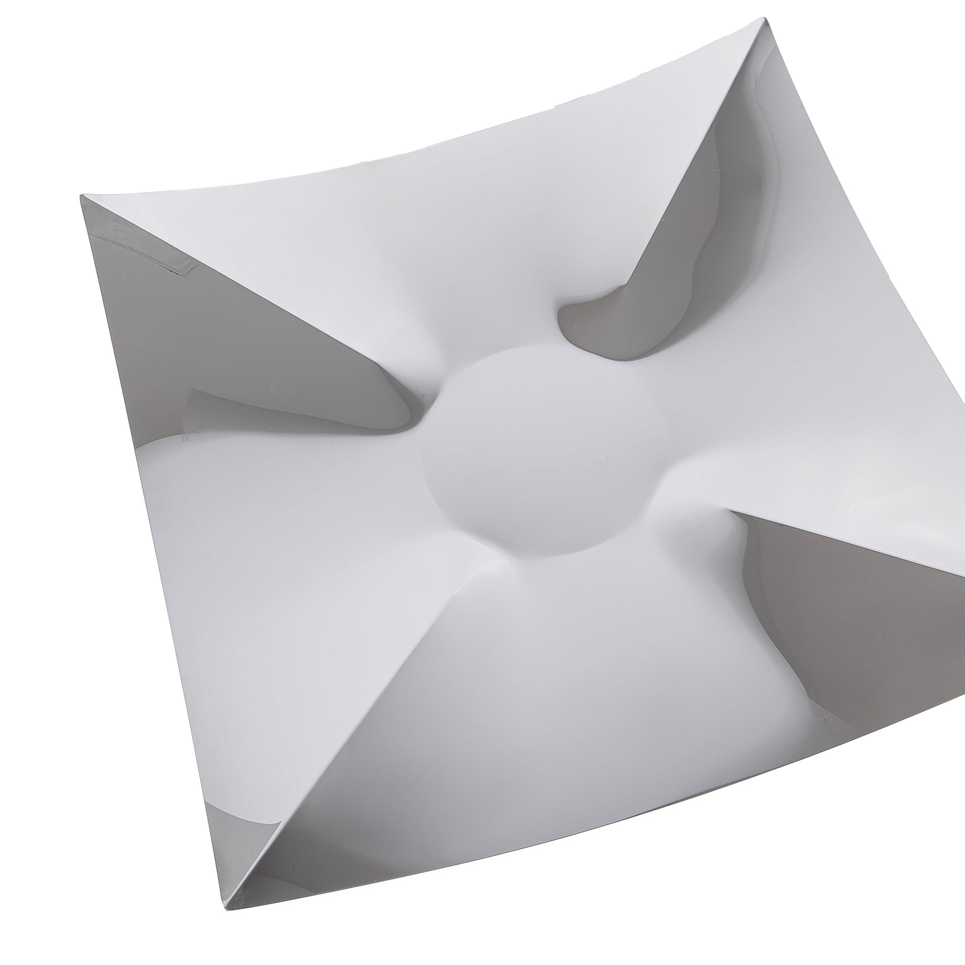 Elegant silver metal serving tray - Small