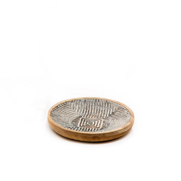 صينية دائرية من الخشب