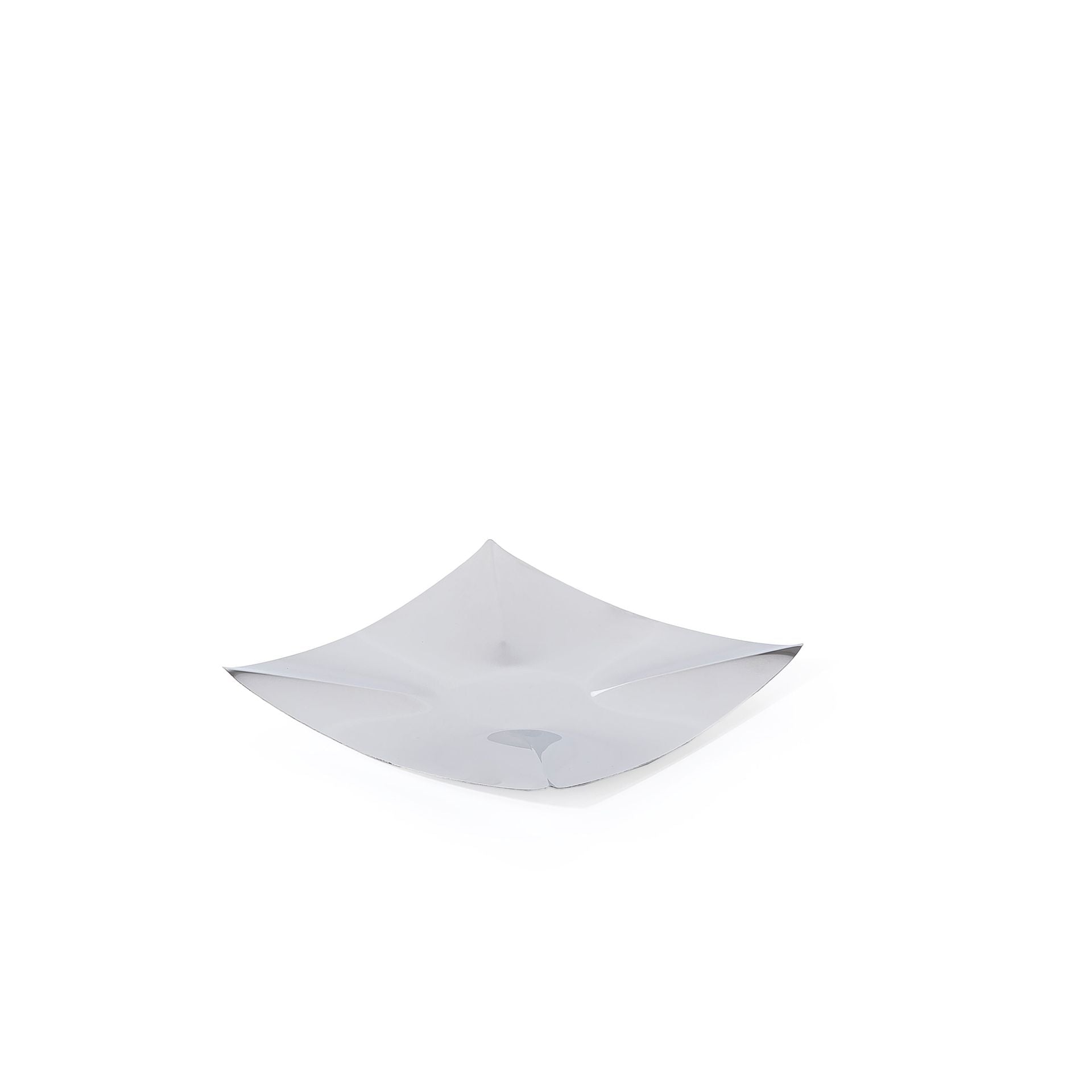 Elegant silver metal serving tray - Small