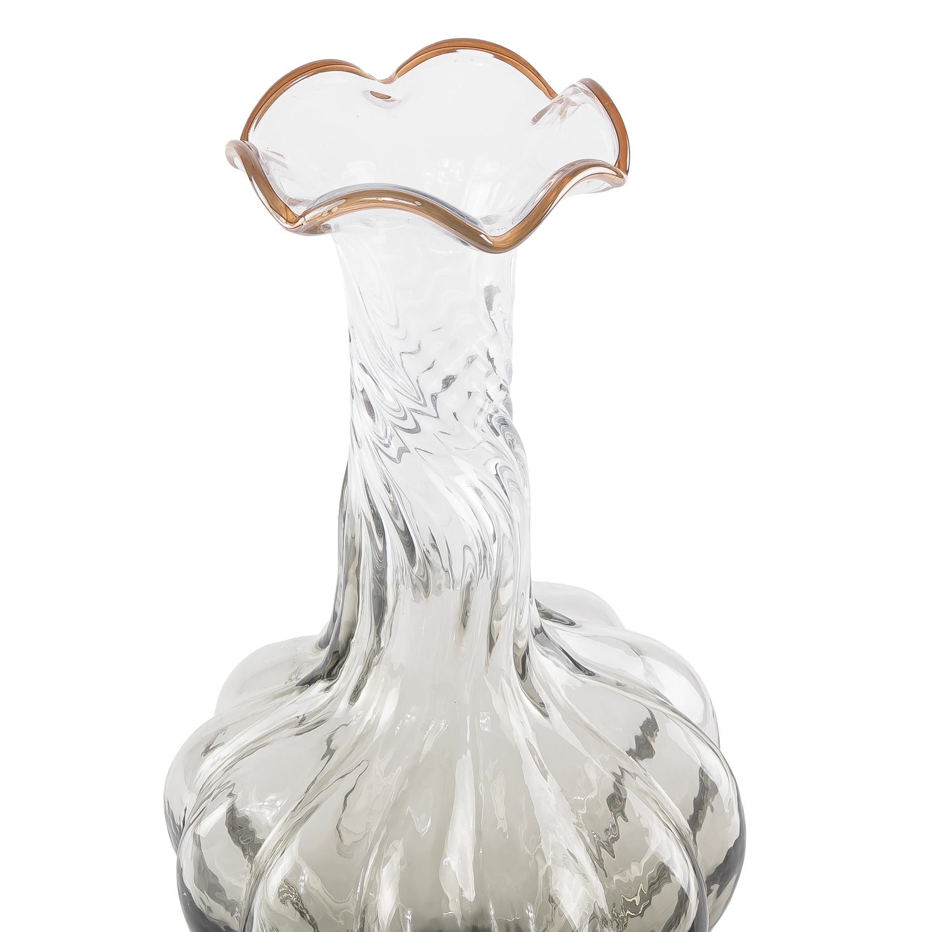 Light grey glass vase