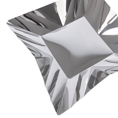 Elegant silver metal serving Platter - Large