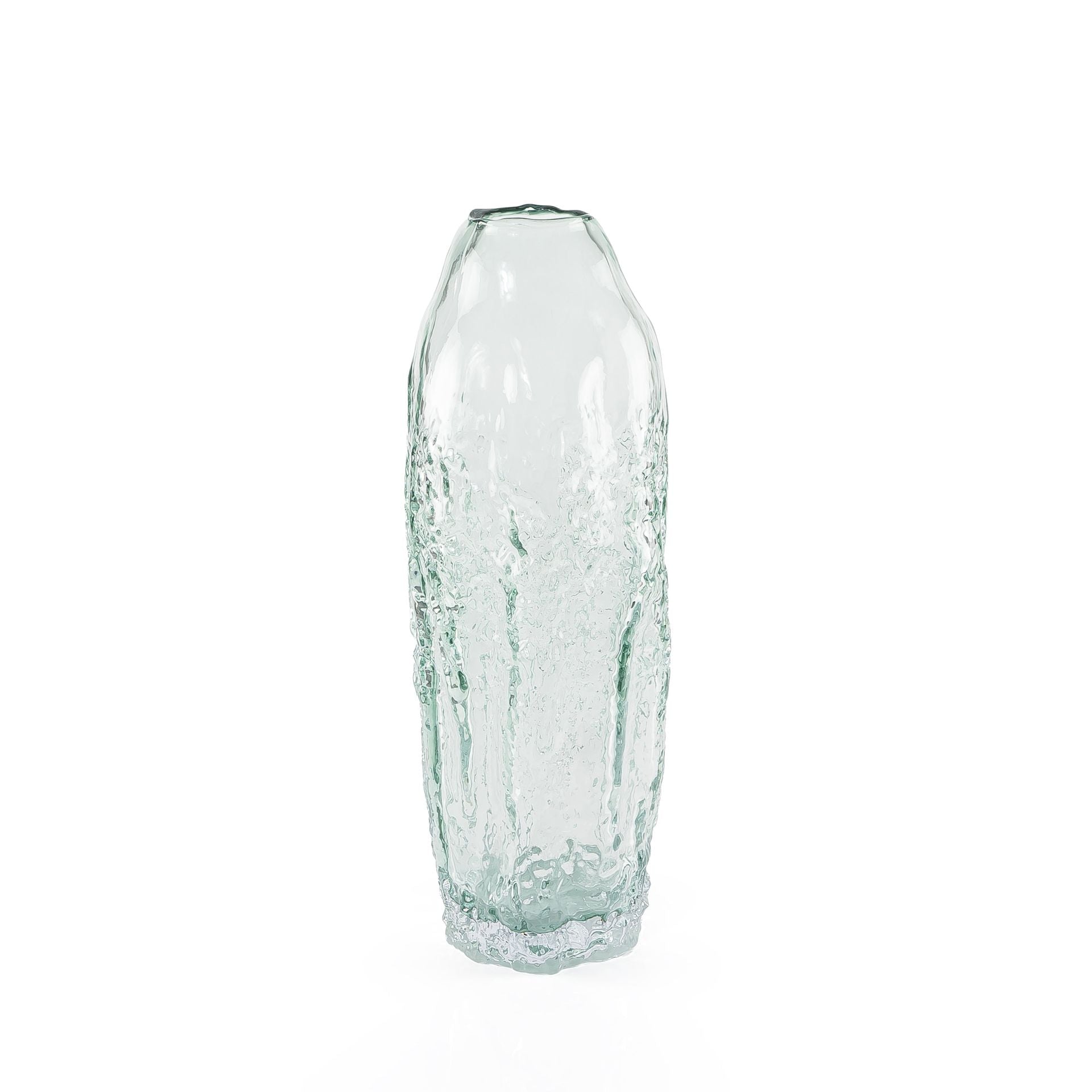 Traditional transparent glass vase