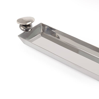 صينية تقديم طولية أنيقة من الإستانلس ستيل - صغير