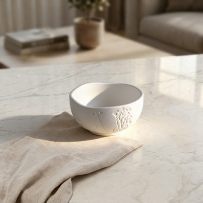 Matt White Ceramic Serving Bowl